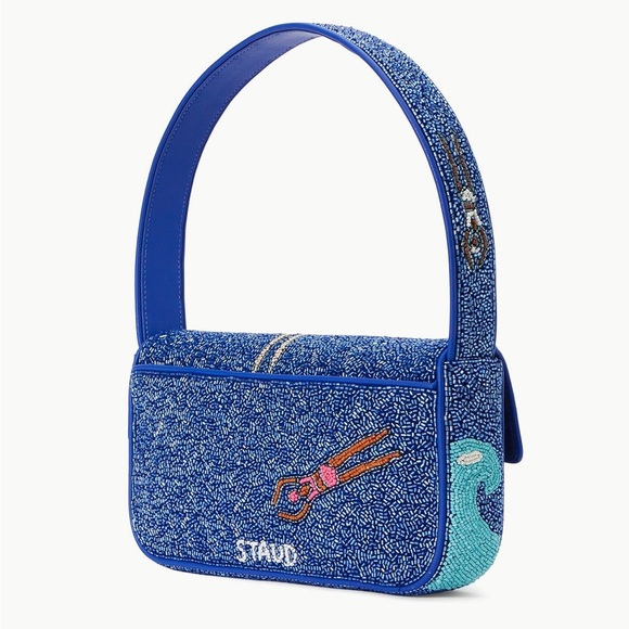 STAUD 🏊🏽‍♀️ Tommy Beaded Bag in Blue Swimmers - Picture 12 of 13